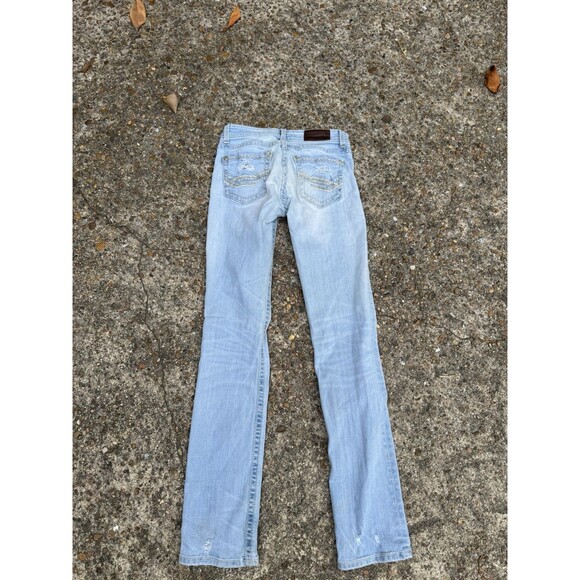 BKE Stella Jeans Womens Mid Rise Slim Bootcut Stretch Denim Distressed 25X31.5 - Picture 6 of 7